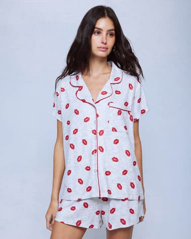Lipstick Kiss Flora Pillowsoft Short Set