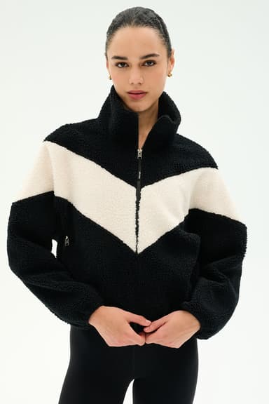 Lottie Chevron Sherpa Full Zip Jacket