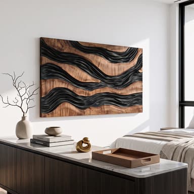 Handcrafted Layered River 3D Wall Art Urban Loft SILDTTRWA193