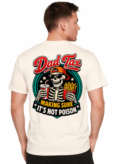 Dad Tax Skeleton Fast Food Bamboo/Cotton Graphic T-Shirt