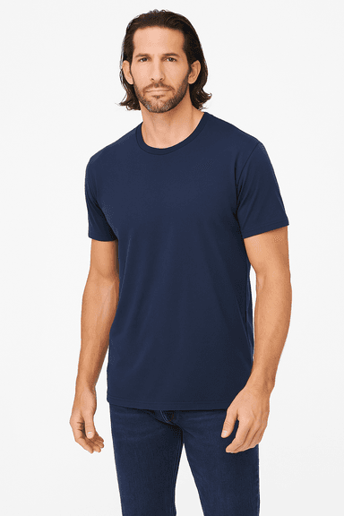 Custom Printed Men's USA Made Bamboo Viscose and Organic Cotton Crew T-shirt