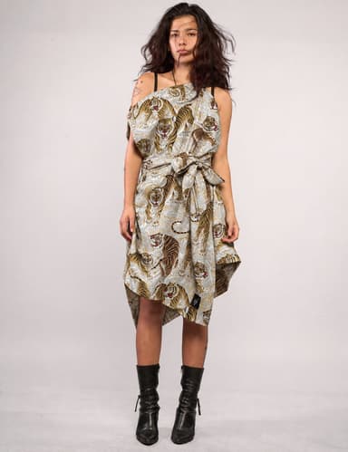 The Pirate Dress - Japanese Tiger Print
