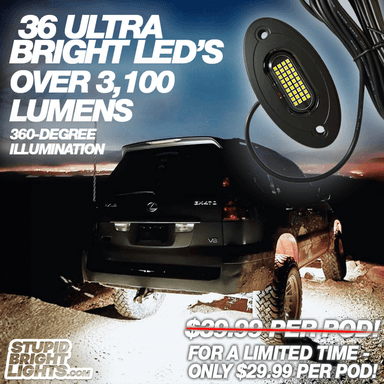 SB 36 LED Pod | Pure White Rock Lights