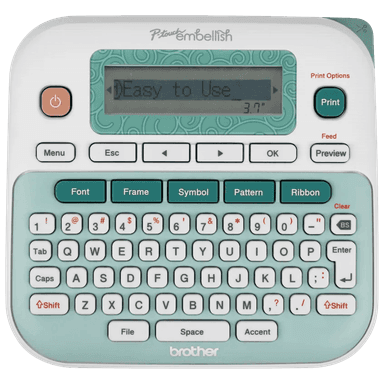Brother PT-D215EMIKR P-touch Embellish Ribbon and Tape Printer