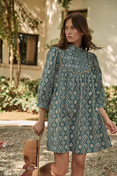 Rebony Shift Mini Dress Medallion