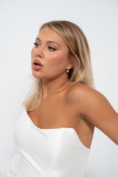 Courtney Bridal Earrings Silver