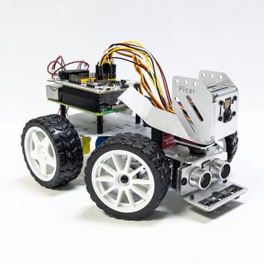 Picar AI Video Robot Car Kit for Raspberry Pi 5/4/3B+/Zero 2w, LLMs ChatGPT-4o/Gemini/Grok, Voice&Video Recognition, Python, Scratch, Camera (RPI NOT Included)