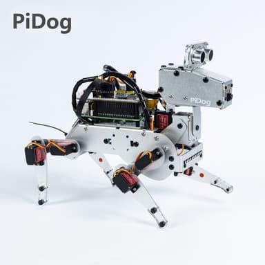 PiDog AI Teaching Robots Dog for Raspberry Pi 5/4/3B+/Zero 2W, LLMs ChatGPT-4o/Gemini/Grok, Voice&Video Recognition, Python, App Control, Gyroscope, Camera (RPI