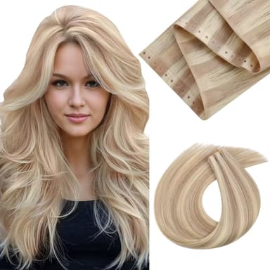 [US Only] Virgin Butterfly Weft Hair Extensions Highlight Blonde #18/613
