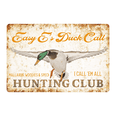 Hunting Wall Decor - Dirty Duck Hunting Club - Metal Sign