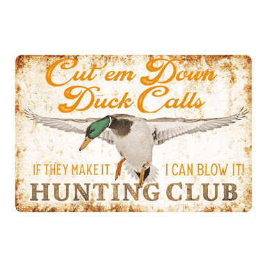 Hunting Wall Decor - Dirty Duck Hunting Club - Metal Sign