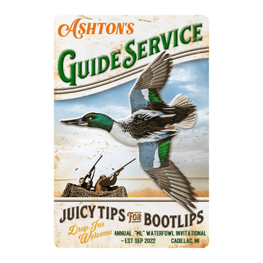 Hunting Wall Decor - Smiley's Guide Service - Metal Sign