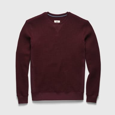 Butch Waffle Fleece Crewneck - Cabernet Heather