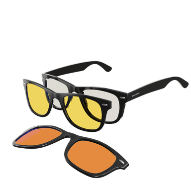 Prescription Circadian Swannies Snap-On Blue-Banned Black