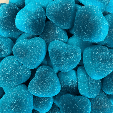 Filled Blue Raspberry Hearts