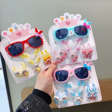 Cartoon Style Sunglass Set For Girls