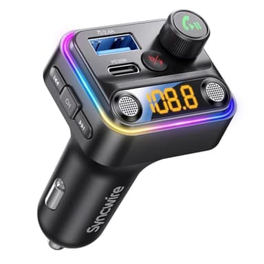 Bluetooth 5.4 FM Transmitter Car Adapter 42W