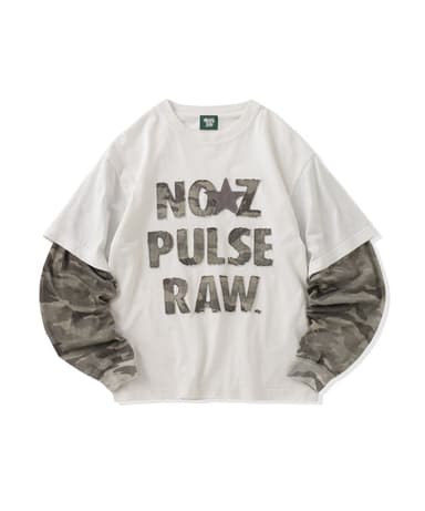 Slogan Patch Work Fake Layered Sleeve free