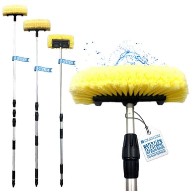 Water Flow Car Wash Brush | 4 Section Telescopic Wash Brush