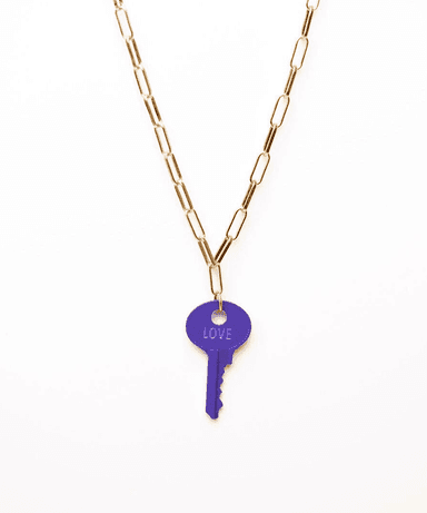 Color Dainty Emily Key Gold Brooklyn Chain Necklace