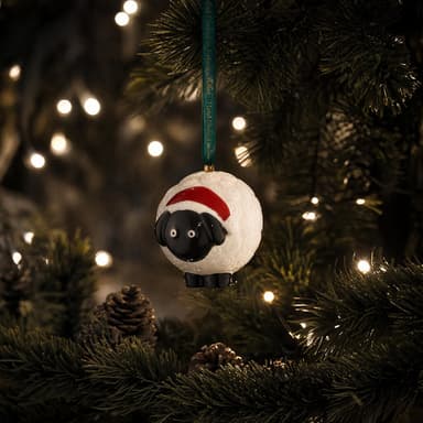 Belleek Christmas Sheep Ornament