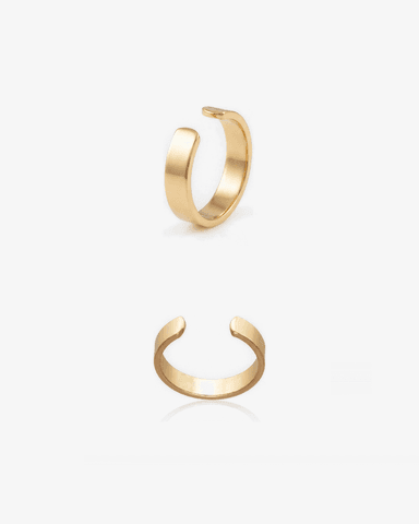 Flat Ear Cuff - 14k Yellow Gold Fill
