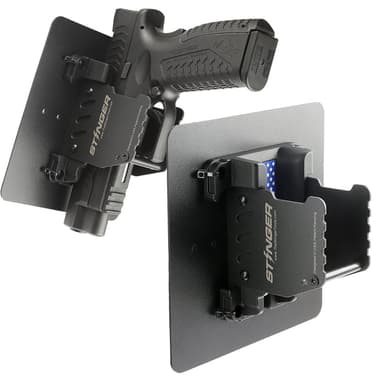 Stinger Magnetic T2 Gun Mount with XL Sticky Pad Non-Drill Solution (Black)
