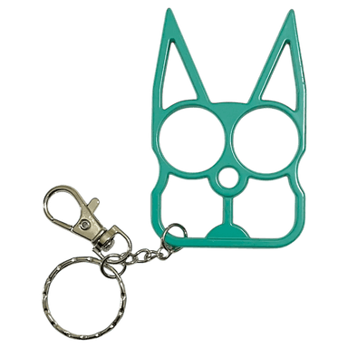 Cat Keychain- Teal