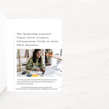 [FREE] The Marketing Contract Clause Every Creative Entrepreneur Needs to Grow Their Business