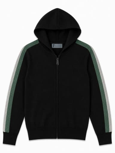 T.O. Collection Boys Full Zip Knit Hooded Sweater