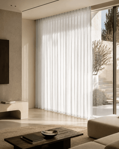 Yarn Sheer Ripple Fold Custom Curtains With Track
