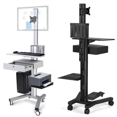TheLAShop NexusX Rolling PC Cart with Drawer