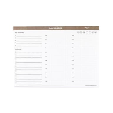 The 24-Hour Planner Pad | Time-Blocking Notepad | To-Do List & Top Priorities | 100 gsm