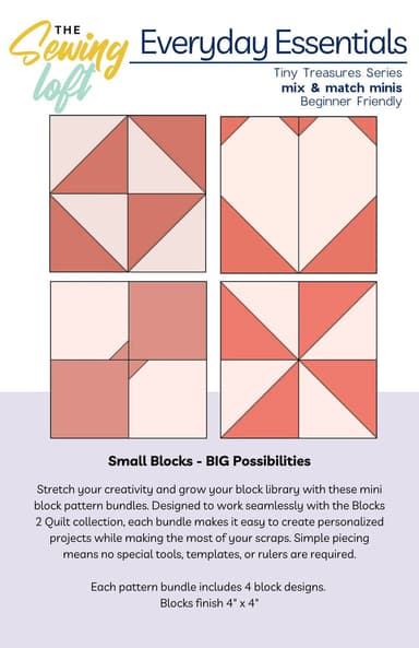 Everyday Essentials Mini Quilt Block Printed Pattern Bundle