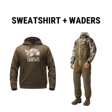 TIZIP® Duck Hunting Waders & 300 GSM Fleece Hunting Hoodie Bundle