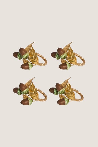 Forest Walk Acorn Napkin Ring (Set of 4)