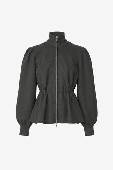 IDA ZIP FRONT JACKET WITH DRAWSTRING DETAIL