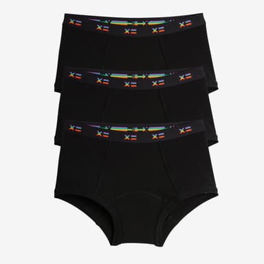 First Line Period Boy Shorts 3-Pack - Rainbow X=