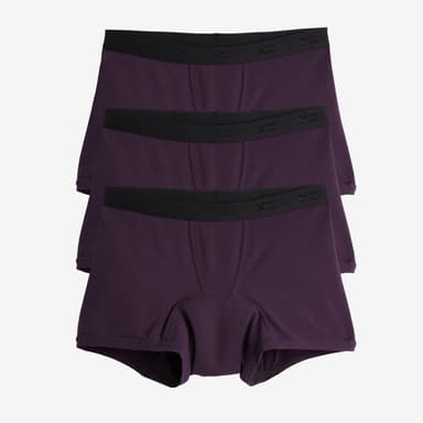 First Line Period 4.5" Trunks 3-Pack - Plum