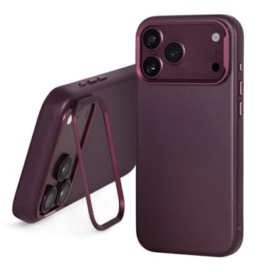 Apple iPhone 18 Pro / iPhone 17 Pro Leather Bumper Case (with Camera Stand)
