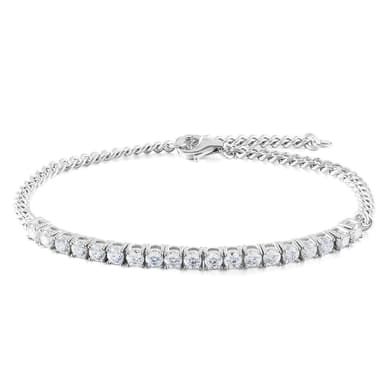 Sparkling Moissanite Tennis Bracelet, 925 Sterling Silver Adjustable Luxury Jewelry for Women Men, D Color VVS Moissanite Link Bracelet with GRA Certificate