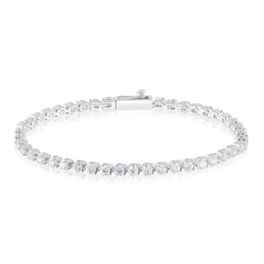 S925 Sterling Silver Moissanite Tennis Bracelet for Men Women 7 Inches