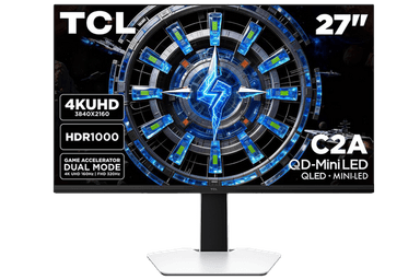 TCL 27" C2A Series 4K QD-Mini LED 320Hz 1,200 Nits Peak Brightness 0.3ms MPRT-Plus Gaming Monitor