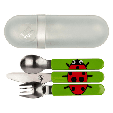 Easy Scoop Toddler Cutlery with Travel Case, Lucy Ladybird