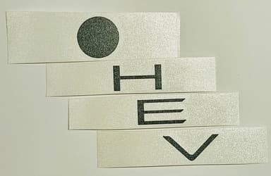 Premium Cast Vinyl Decal Letter Inlays for 2026-2027 RAV4 HEV Emblem