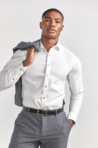 Leader Non-Iron Contrast | Grey Buttons