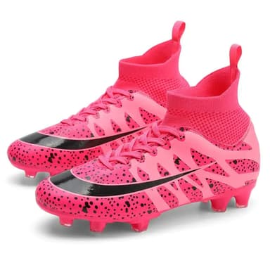 Kids & Youth High Ankle Soccer Cleats for Firm Grass