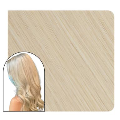 [US Only][50% Off] Virgin Invisible Injection Tape Hair Extensions Whitest Blonde #1000