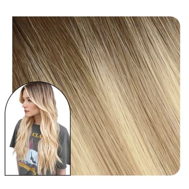 [US Only][50% Off] Virgin Injection PU Tape in Hair Extensions Caramel Blonde #2/18/22