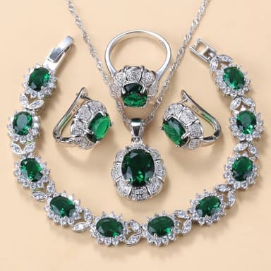 Earrings Necklace And Ring For Women 4 PCs Set